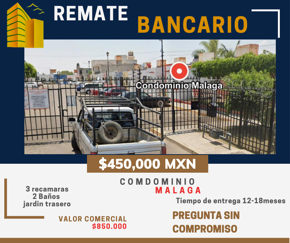 Excelente Oportunidad de Remate Bancario