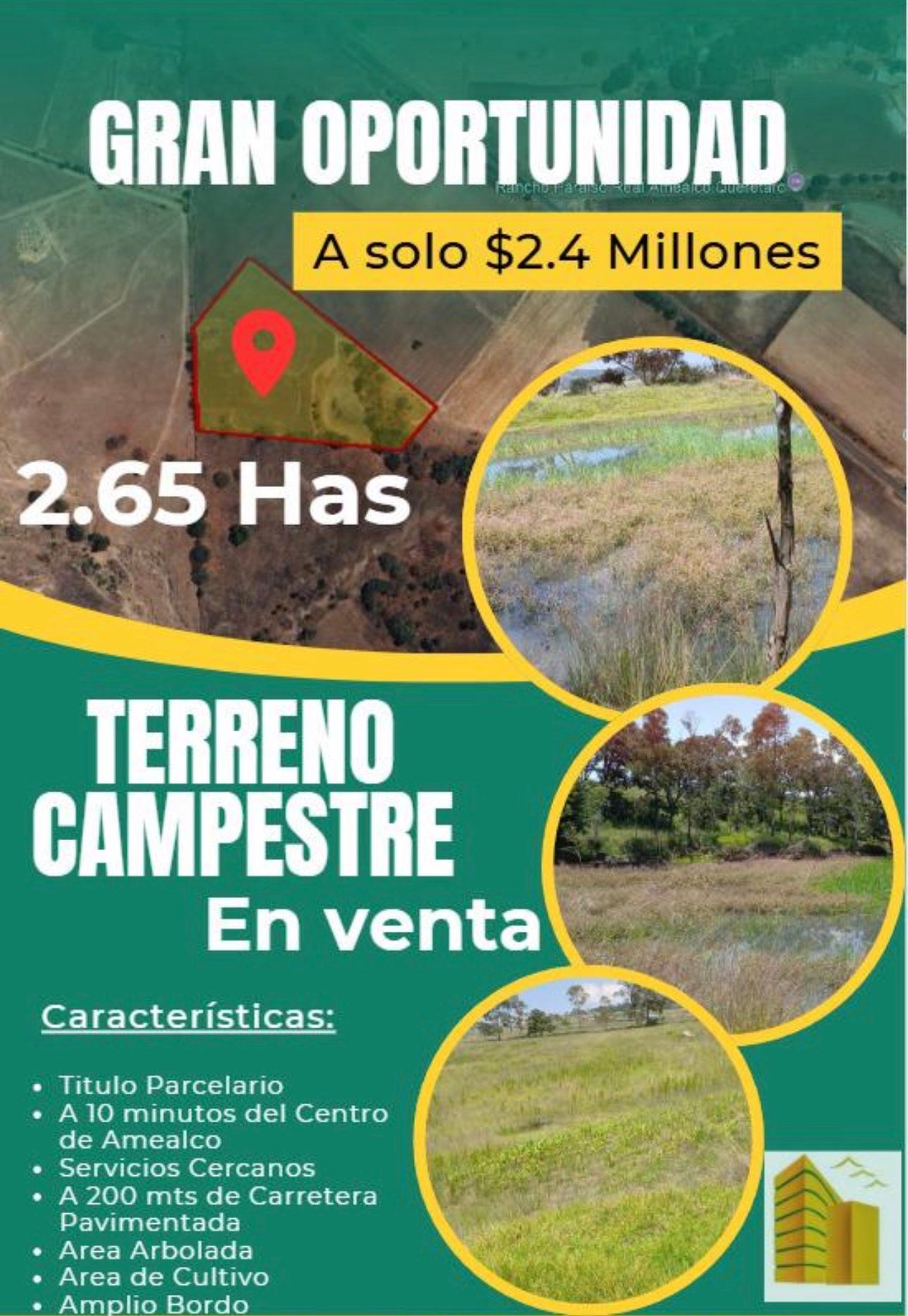 Terreno campestre en amealco